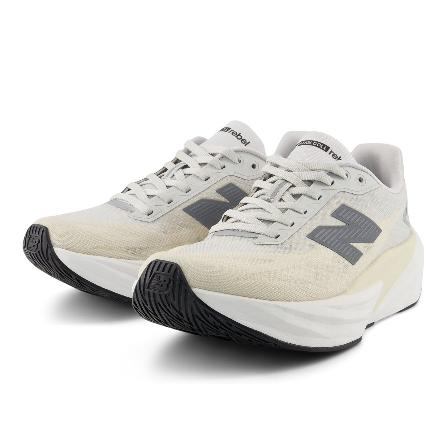 Women's FuelCell Rebel v5 in Linen with Grey Matter and White
