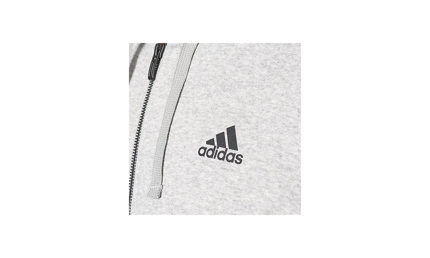 3 Stripes Big And Tall Essential Hoodie "Medium Grey Heather / Black" BR3222