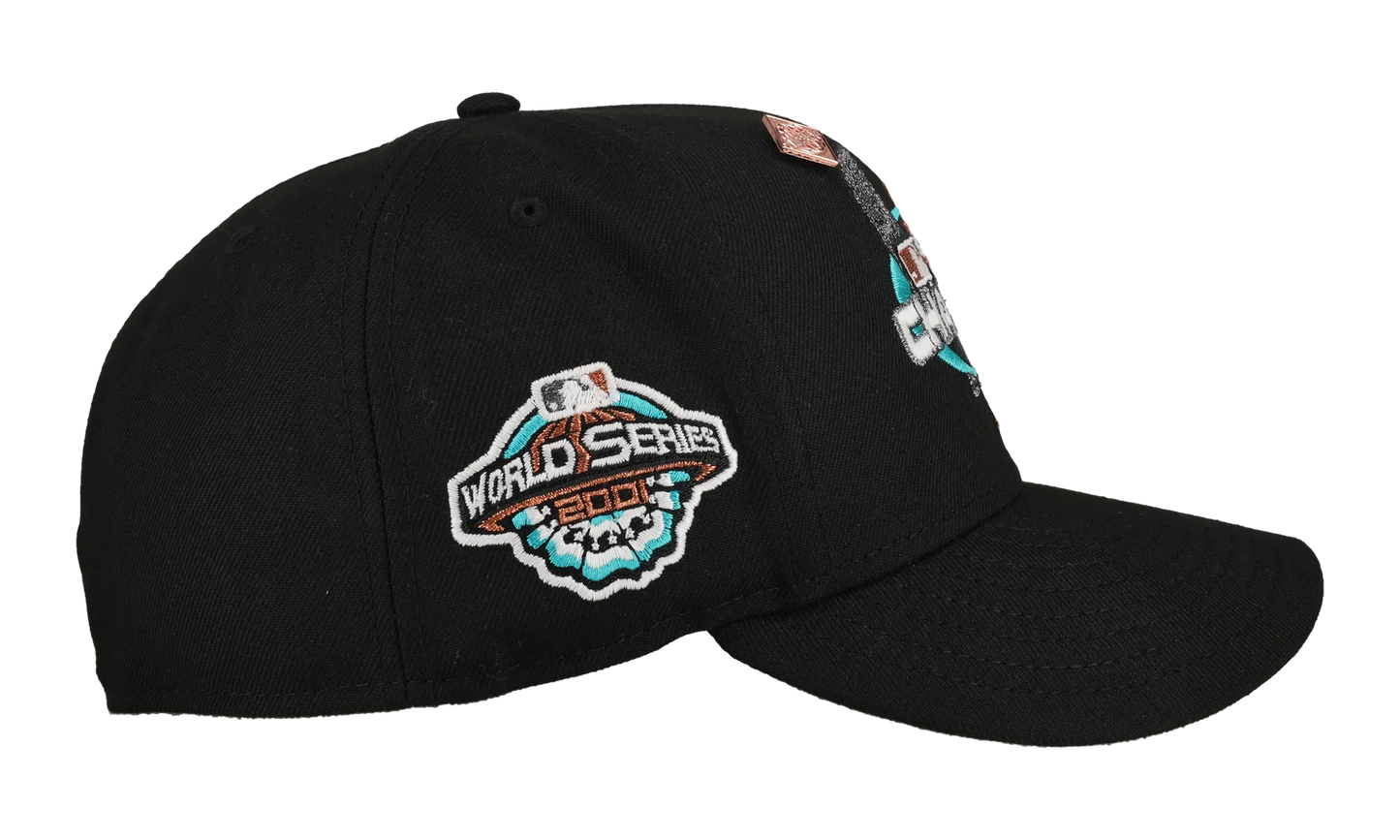 59FIFTY Arizona Diamondbacks 2001 World Series Script Fitted Hat "Black" NE448