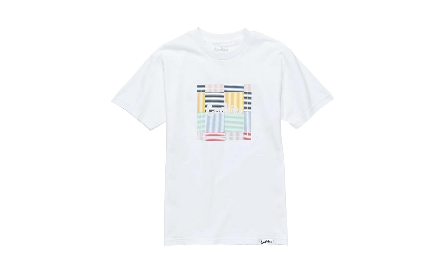 South Hampton Seersucker Patchwork Logo Tee Shirt "White" 1542T3860 WHT
