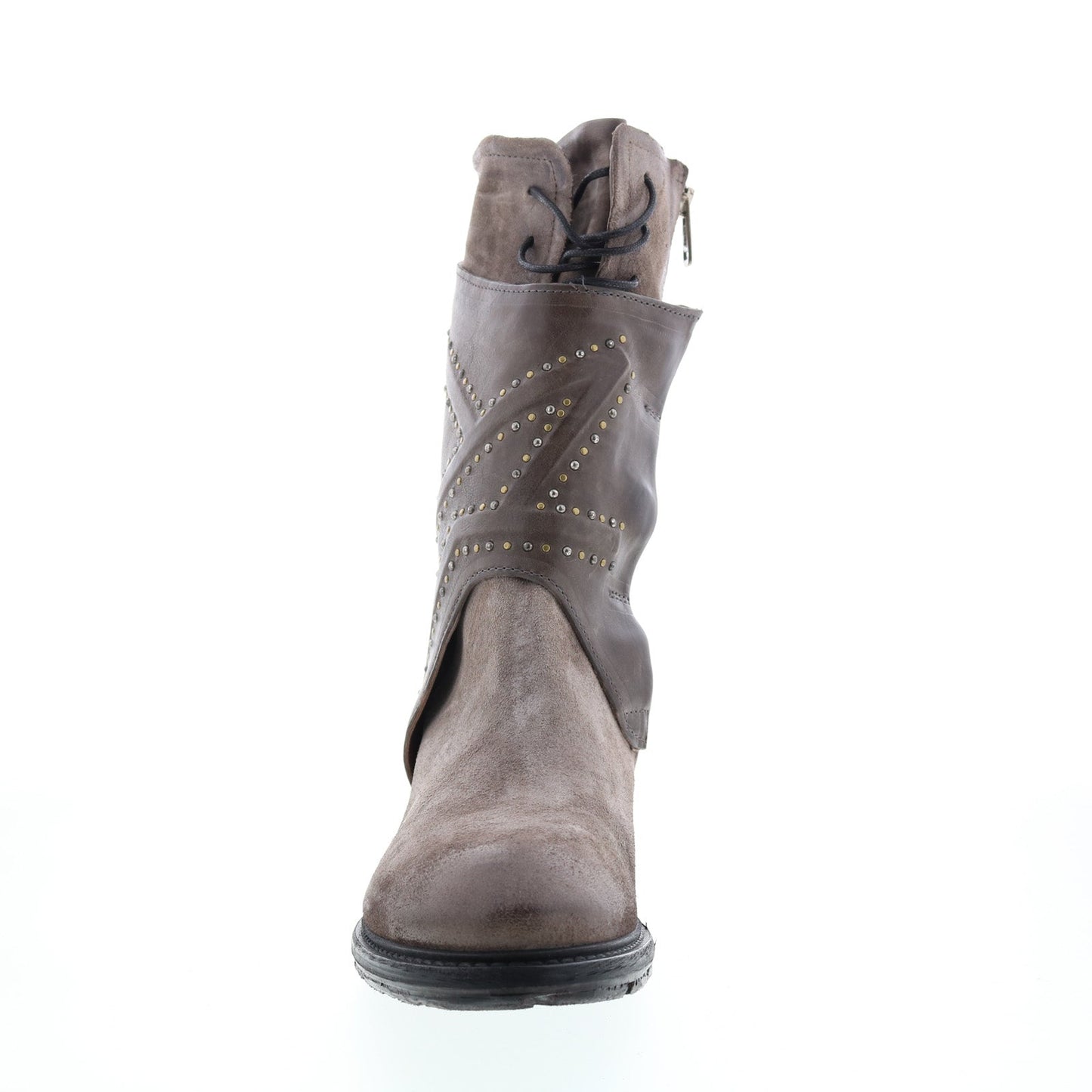 Callhoun A22208-101 Womens Gray Leather Zipper Casual Dress Boots