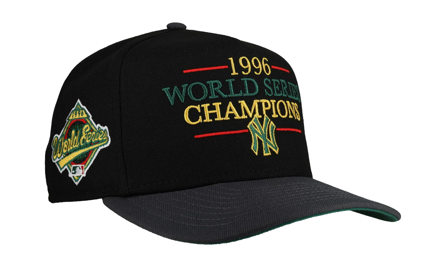 9FIFTY New York Yankees 1996 World Series A Frame Snapback Hat "Black / Graphite" NE239
