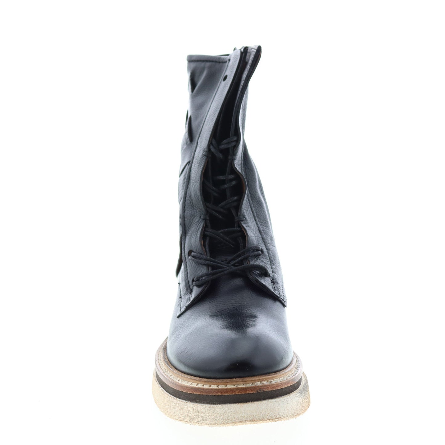 Inessa A38209-101 Womens Black Leather Lace Up Casual Dress Boots