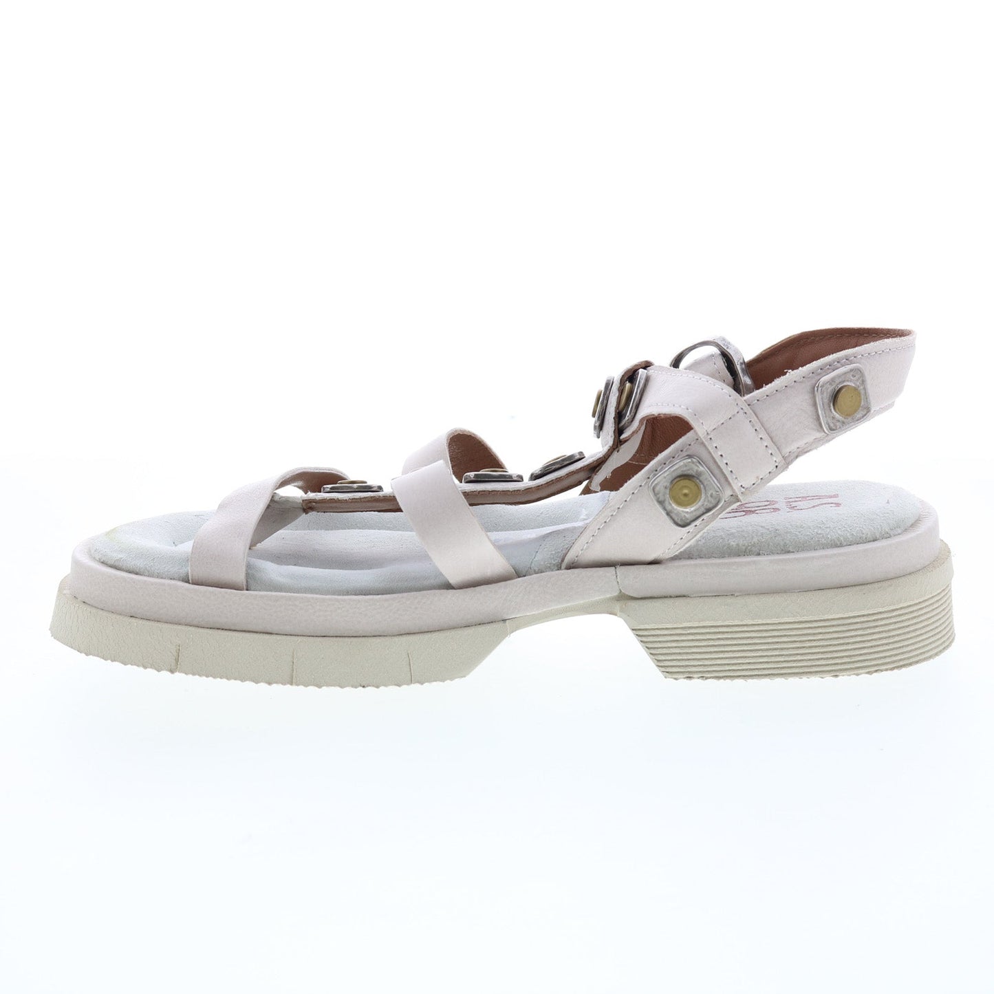 Ferdie A64003-301 Womens Beige Leather Strap Sandals Shoes