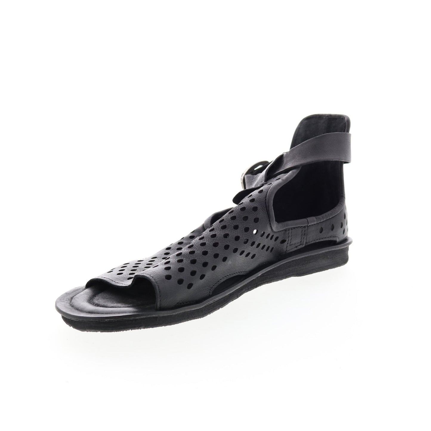 Mason A67005-201 Womens Black Leather Strap Sandals Shoes