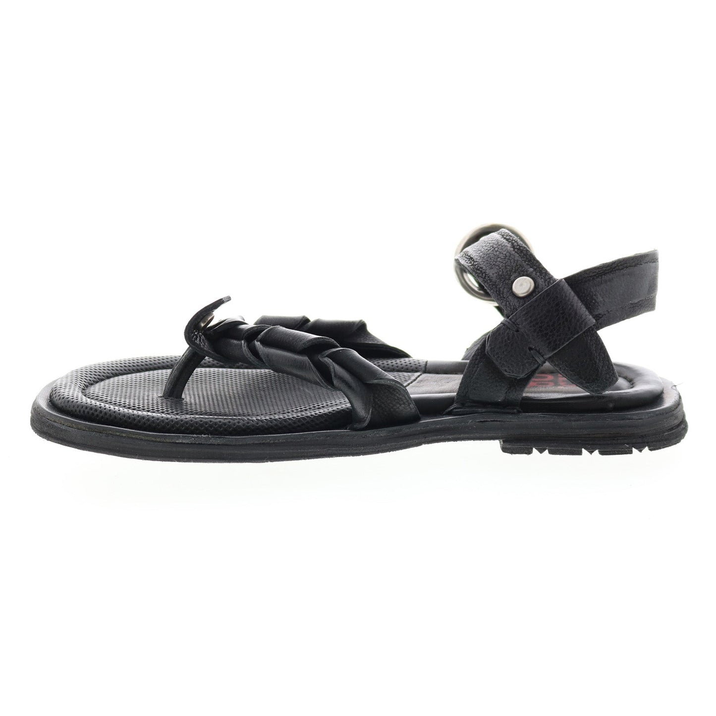 Tarron A84001-101 Womens Black Leather Strap Sandals Shoes