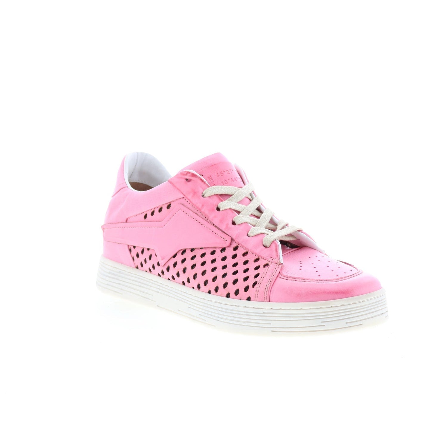 Adrian Womens Pink Leather Lace Up Lifestyle Sneakers Shoes