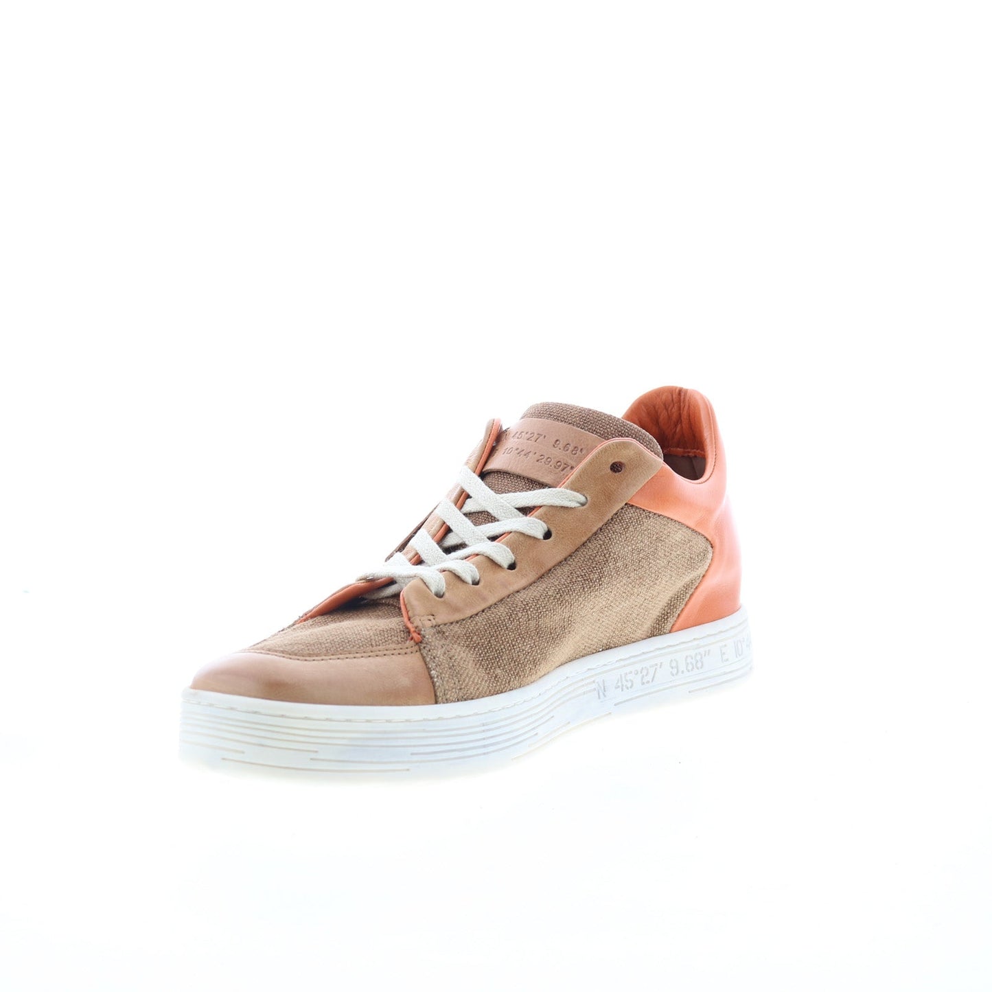 Alfie Womens Brown Canvas Lace Up Lifestyle Sneakers Shoes