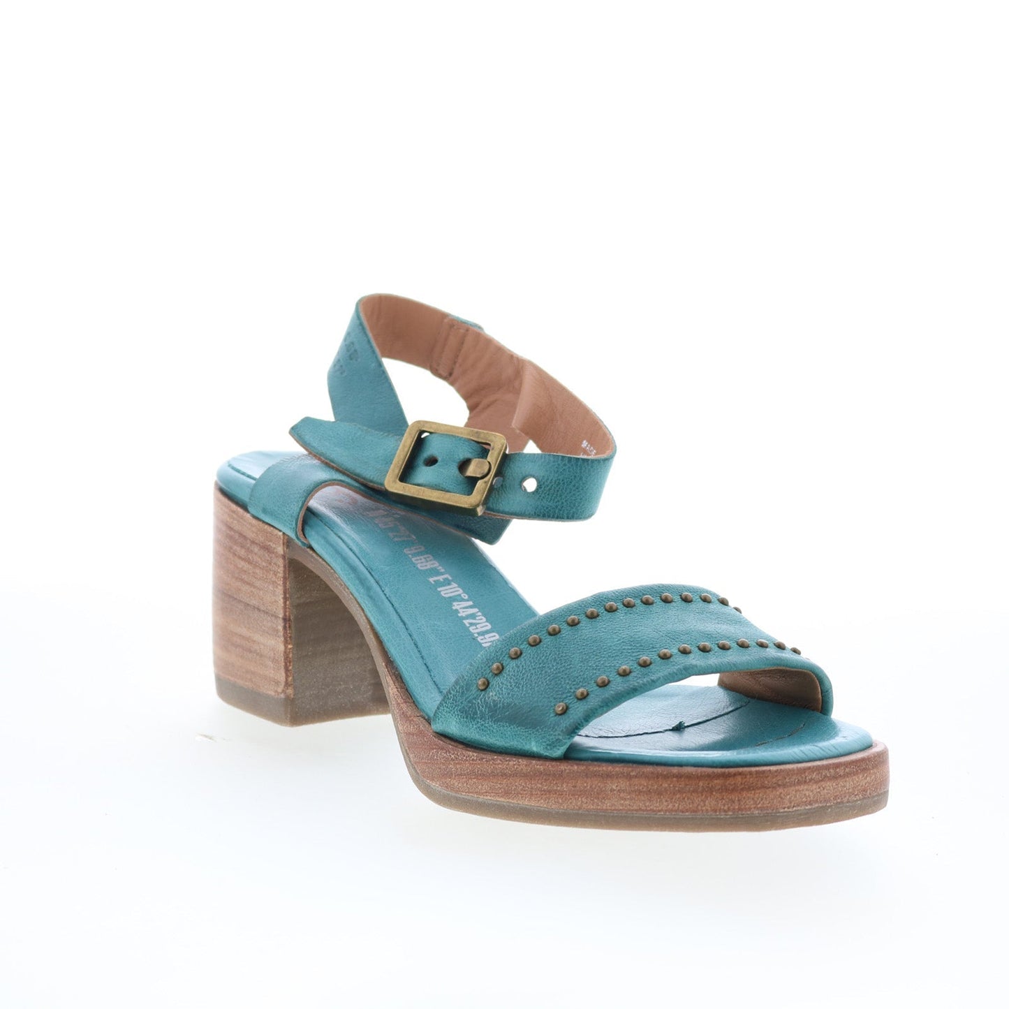 Arvin Womens Green Leather Hook & Loop Heeled Sandals Shoes