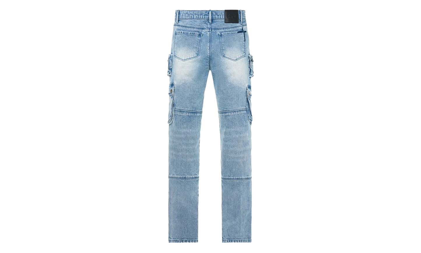 Slate Cargo Skinny Jeans "Vintage Indigo" MF23D678 B1839VNTI