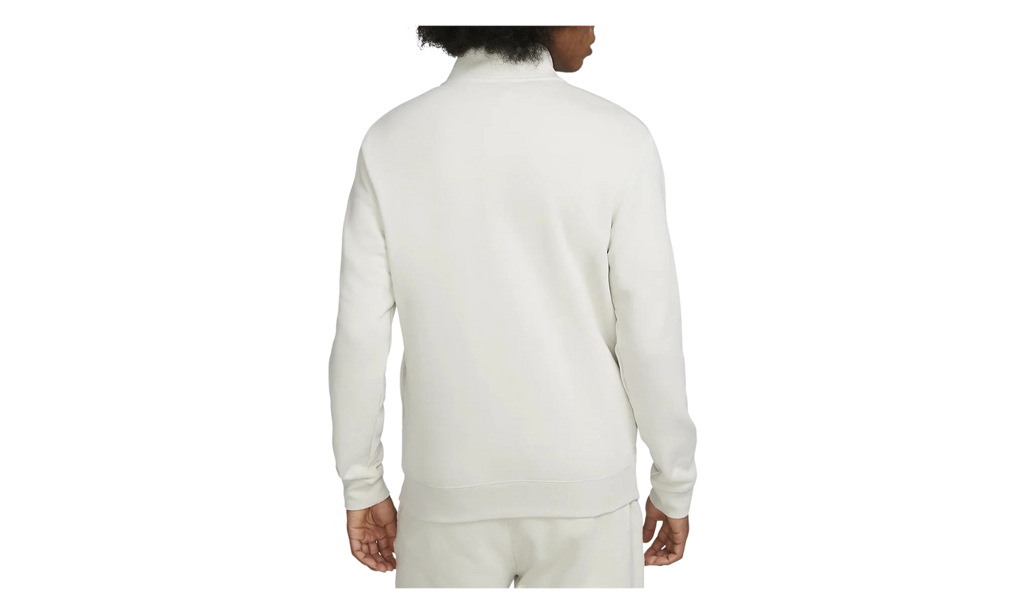 Sportswear Club Brushed-back 1/2 Zip Pullover "Light Bone / White" DD4732 073