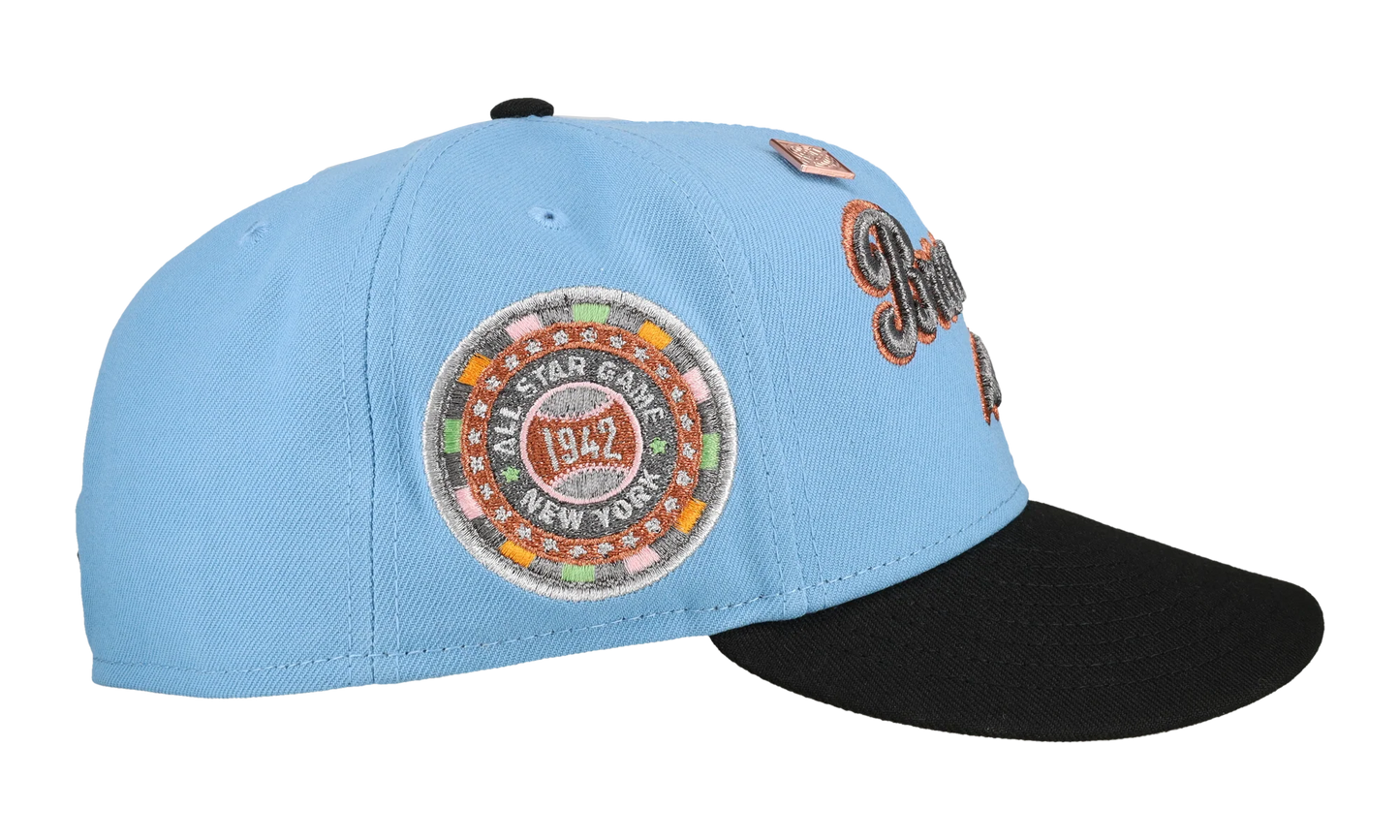 59FIFTY Brooklyn Dodgers 1942 Allstar Game Fitted Hat "Metallic Sky / Black Script" NE421