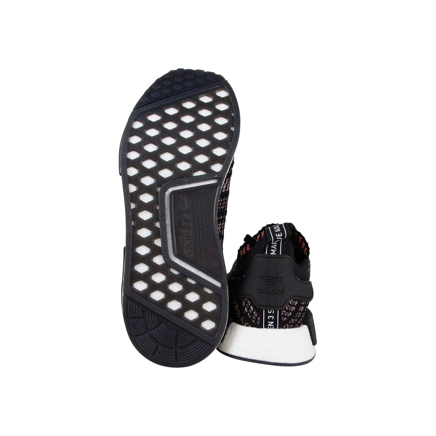 Nmd R1 Stlt Pk B37636 Mens Black Canvas Lace Up Lifestyle Sneakers Shoes