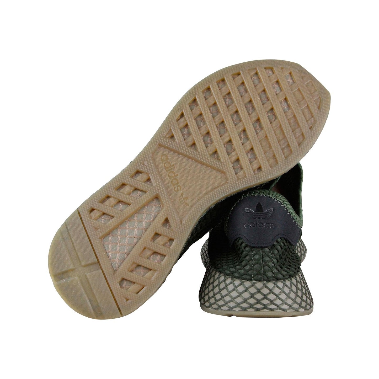 Deerupt Runner B41771 Mens Green Mesh Lace Up Lifestyle Sneakers Shoes