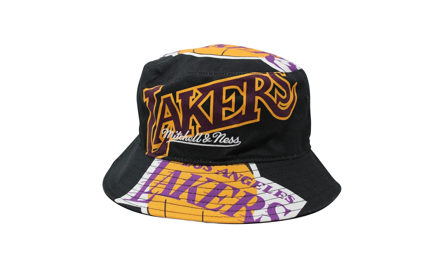 NBA Hardwood Classics Cut Up Bucket Hat "Los Angeles Lakers - Black" BUCKSH21322 LALBLCK