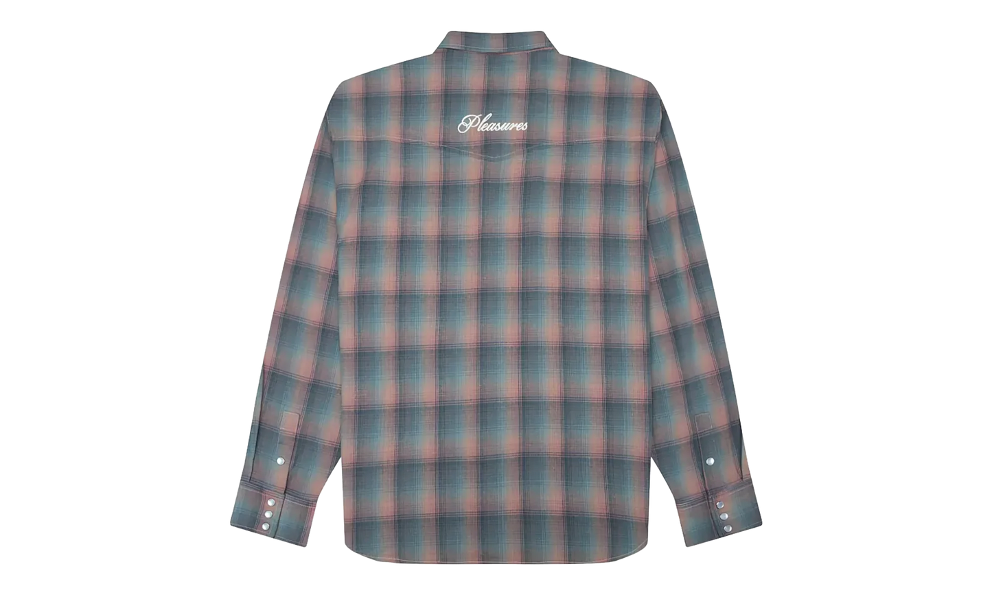 Sender Western LS Woven Button Up "Pink" P26SP029-PNK