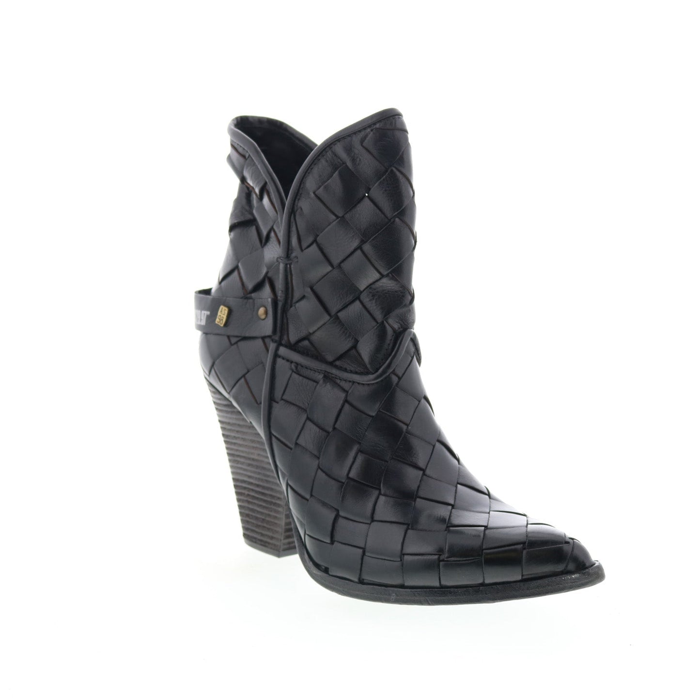 Bodie Womens Black Leather Zipper Ankle & Booties Boots