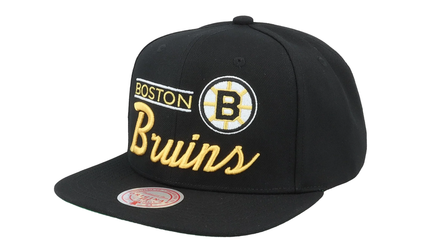 NHL Retro Lock Up Snapback Cap "Boston Bruins - Black" 6HSSLD21213 BBNBLCK