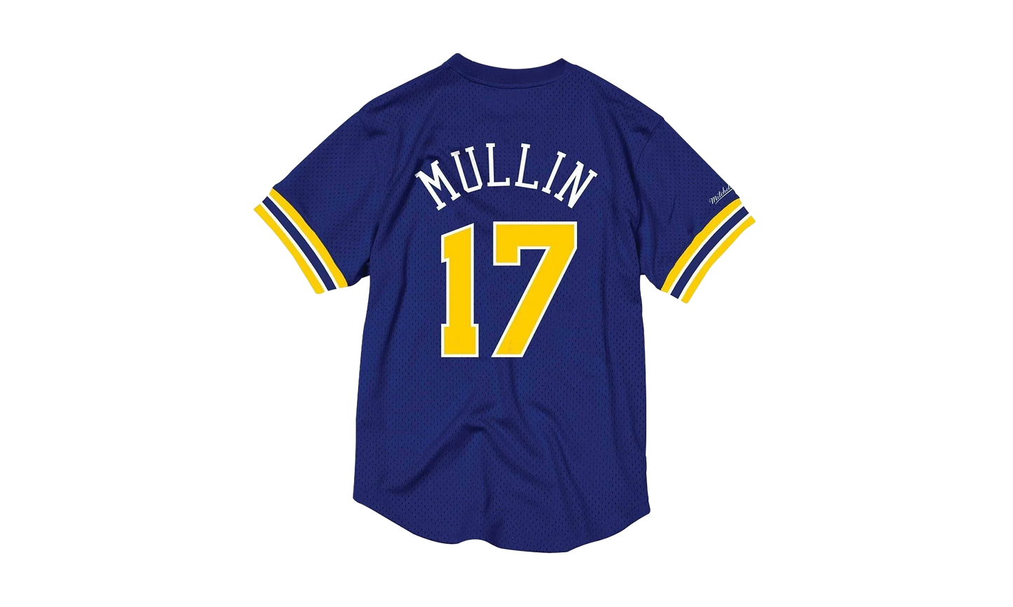 NBA Chris Mullin Name & Number Mesh Crewneck "Golden State Warriors - Royal" BA84X4 GSW B CCV
