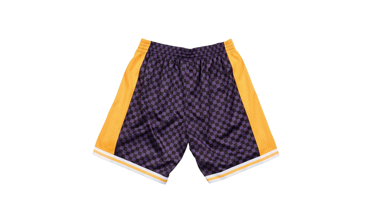 NBA Checked Swingman Shorts "Los Angeles Lakers - Purple" BA3A4I LAL L N0B