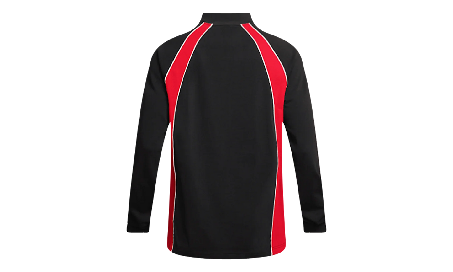 Jordan Flight Long Sleeve Polo Jersey "Black / University Red" IF1915 010