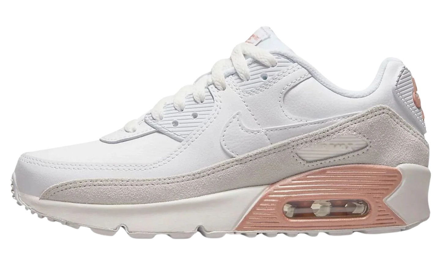 Air Max 90 Leather GS "White Metallic Red Bronze" CD6864 117