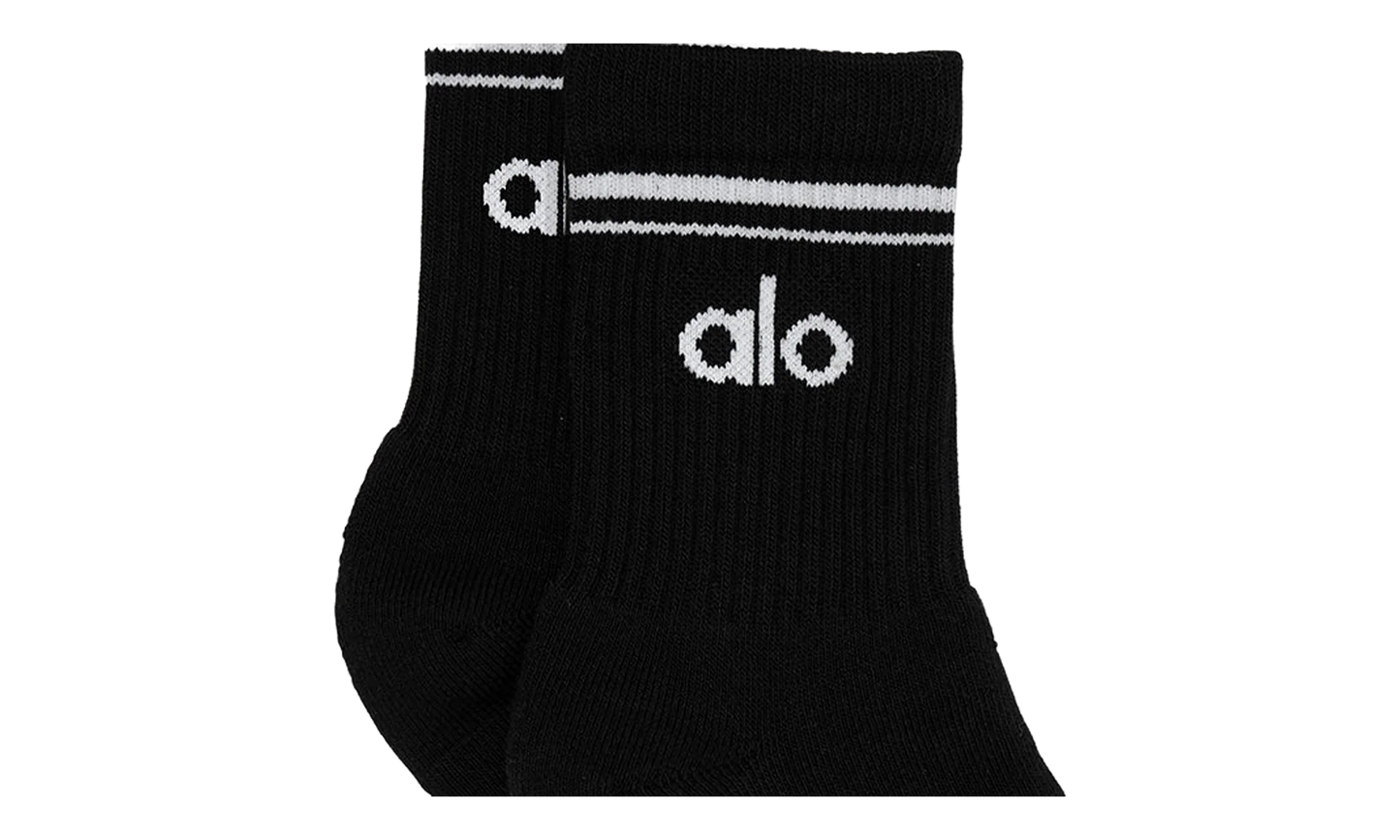 Half-Crew Throwback Sock "Black / White" ALO02