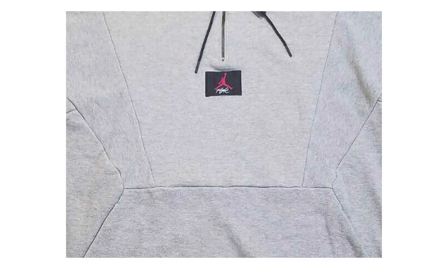Jordan Jumpman Flight Loop 1/4 Zip Pullover Sweater "Grey / Black" AV2292 091