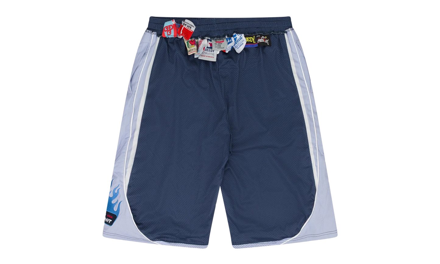 Multi Tag Gym Shorts "Blue / Silver" GUT MBTM 0006