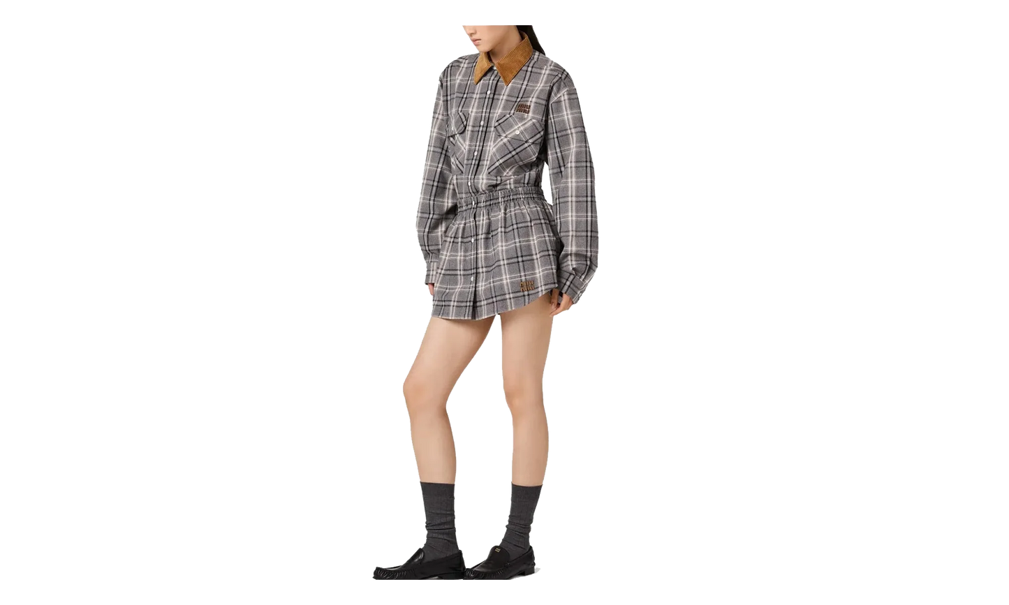 Check Flannel Shirt WMNS "Slate Grey" MK2010 1807 F0480