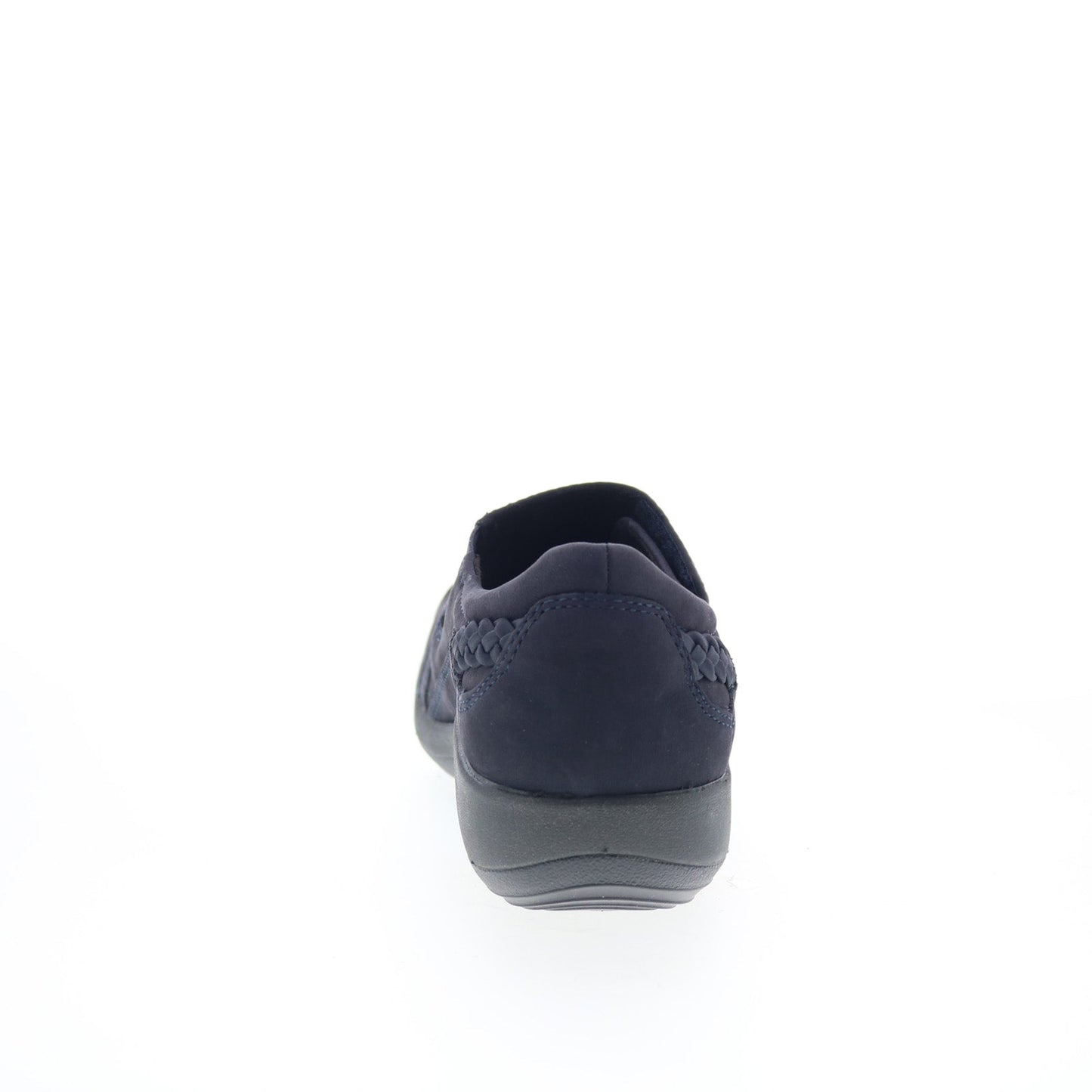 Aetrex Karina DM505 Womens Blue Wide Leather Loafer Flats Shoes