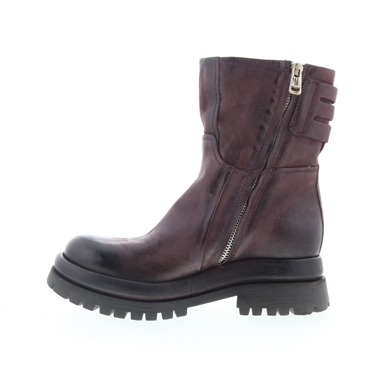 Doran Womens Brown Leather Zipper Casual Dress Boots