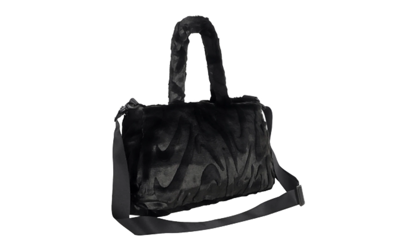 Sportswear Faux Fur Tote (10L) "Black / Black / Metallic Silver" FZ1323 010