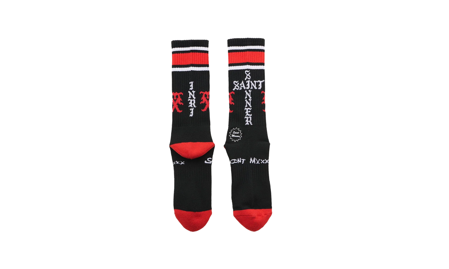 Sinner Socks "Black / Red" SM HR1 0000 112