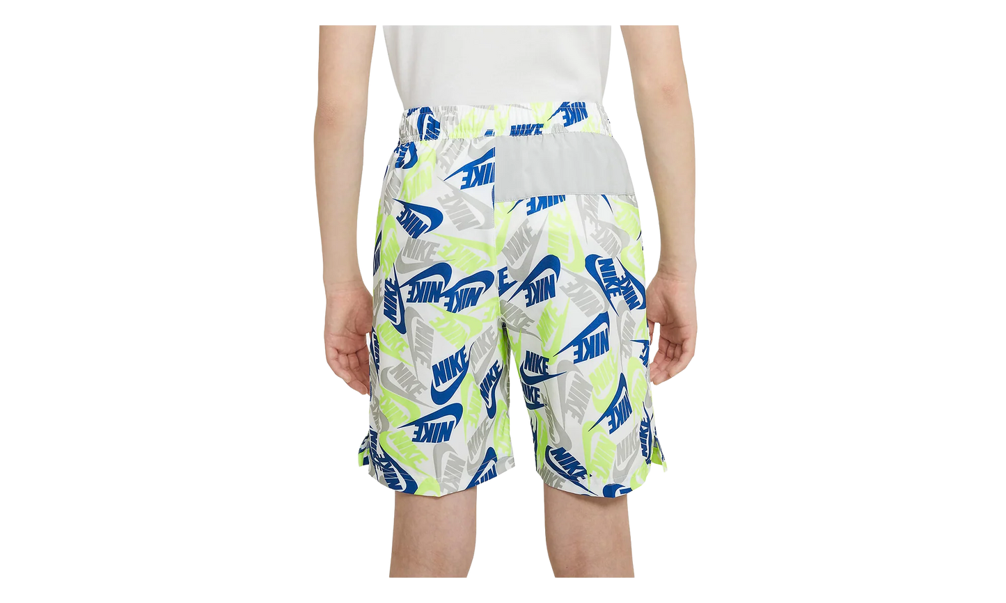 Woven All Over Print Shorts GS "White / Blue / Green" DA0853 100