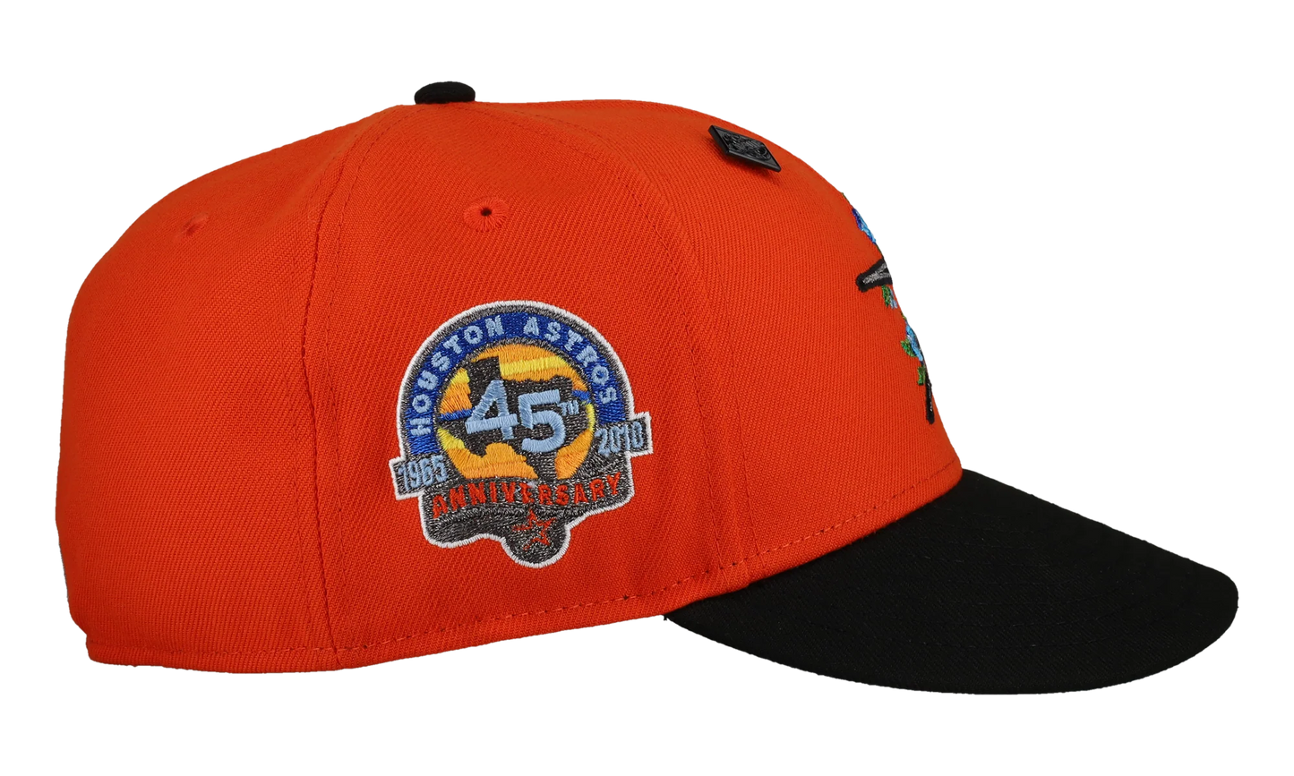 59FIFTY Houston Astros Floral 45th Anniversary Fitted Hat "Orange / Black" 123451297701