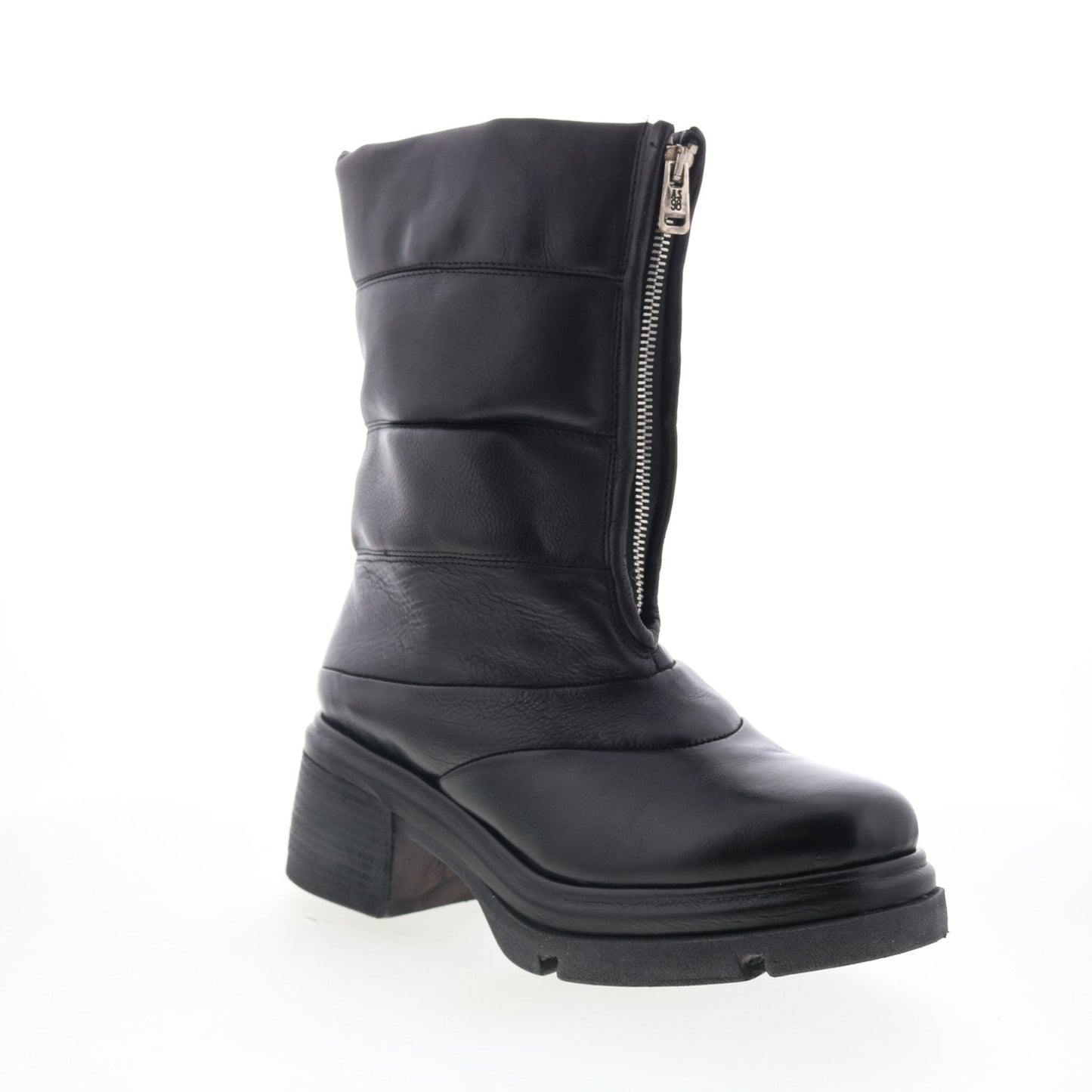Edwin Womens Black Leather Zipper Casual Dress Boots