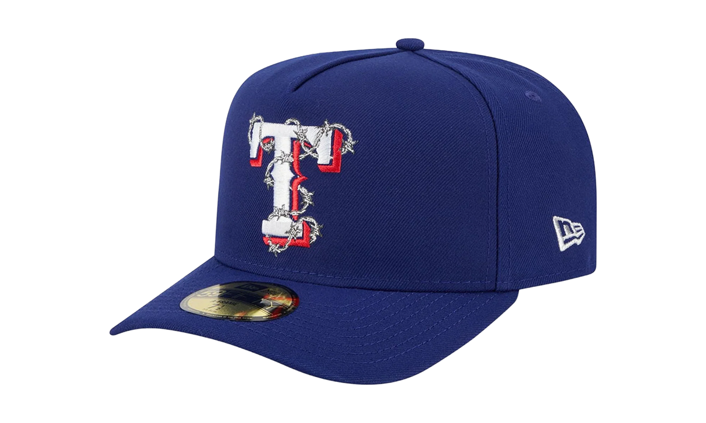 59FIFTY Texas Rangers Fence A-Frame Fitted Hat "Blue" 60693493