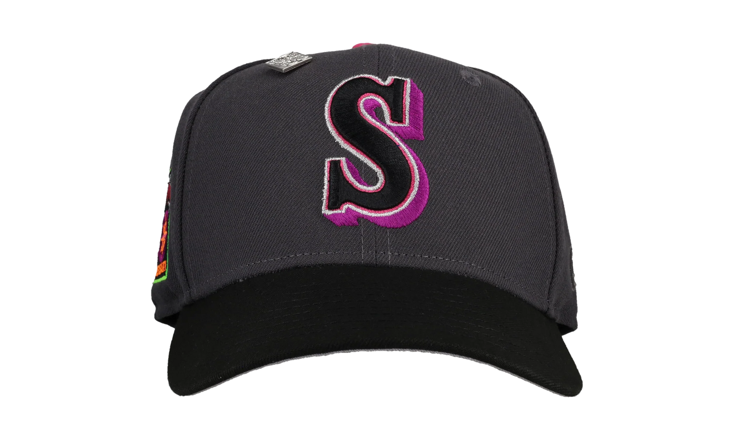 59FIFTY Seattle Mariners 40th Anniversary Fitted Hat "Graphite / Neon Metallic" NE376