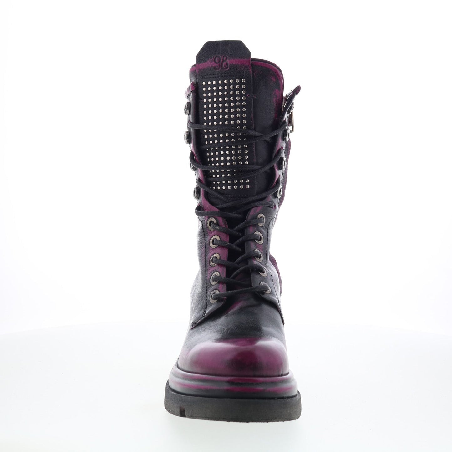 Emper Womens Black Leather Lace Up Casual Dress Boots