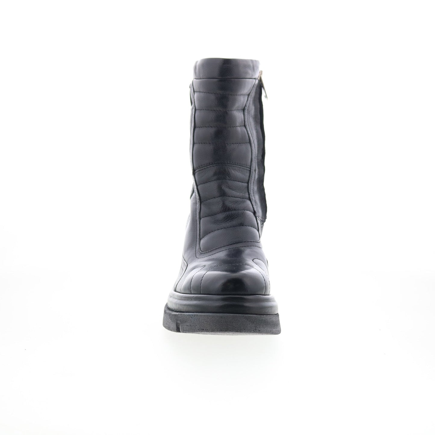 Ethel 2651 Womens Black Leather Zipper Ankle & Booties Boots