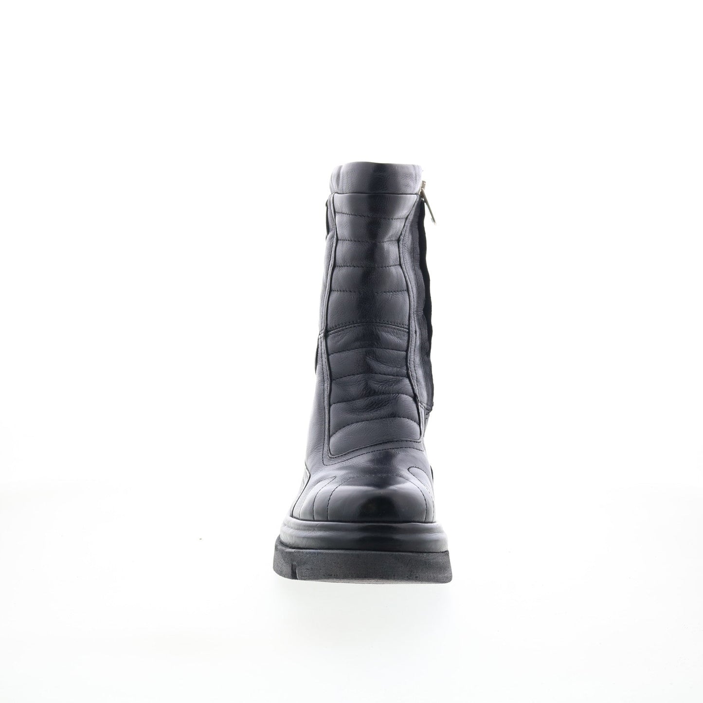 Ethel Womens Black Leather Zipper Casual Dress Boots