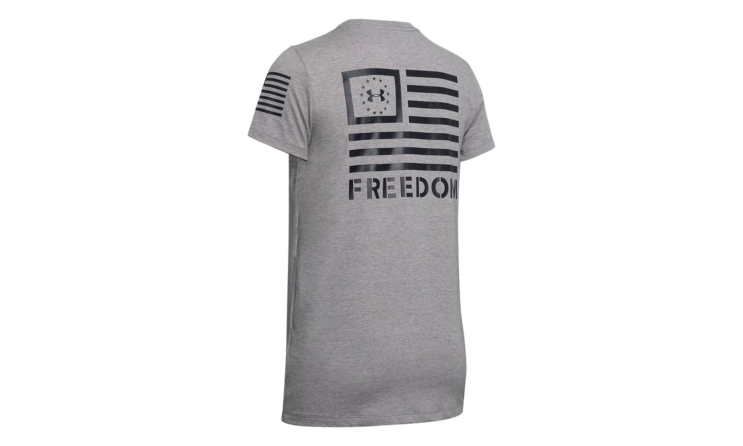 Freedom Banner T-Shirt WMNS "Steel Light Heather / Black" 1352160 035