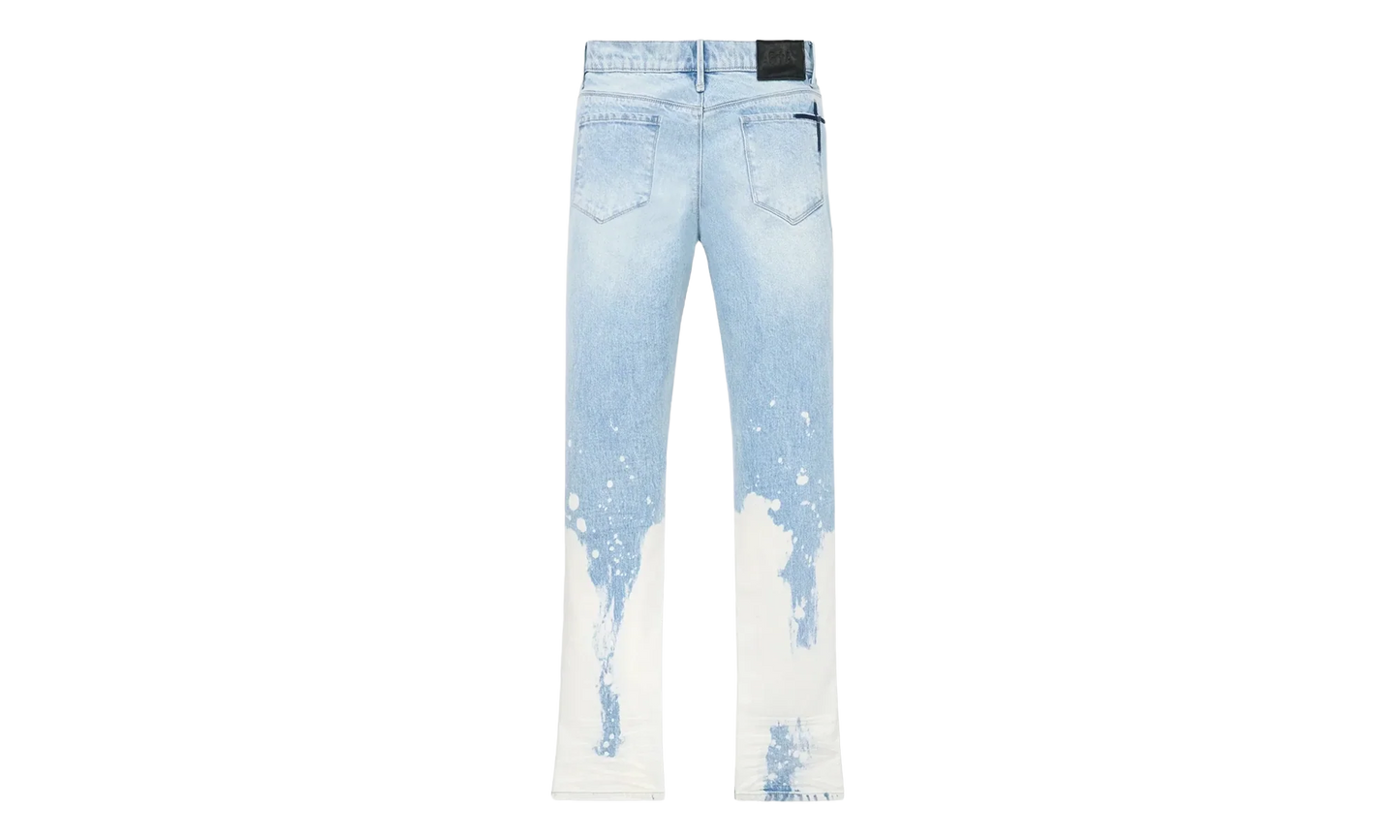 Denis Light Wash Splatter Jeans "Light Blue" MU24D678 B1104WTPSP