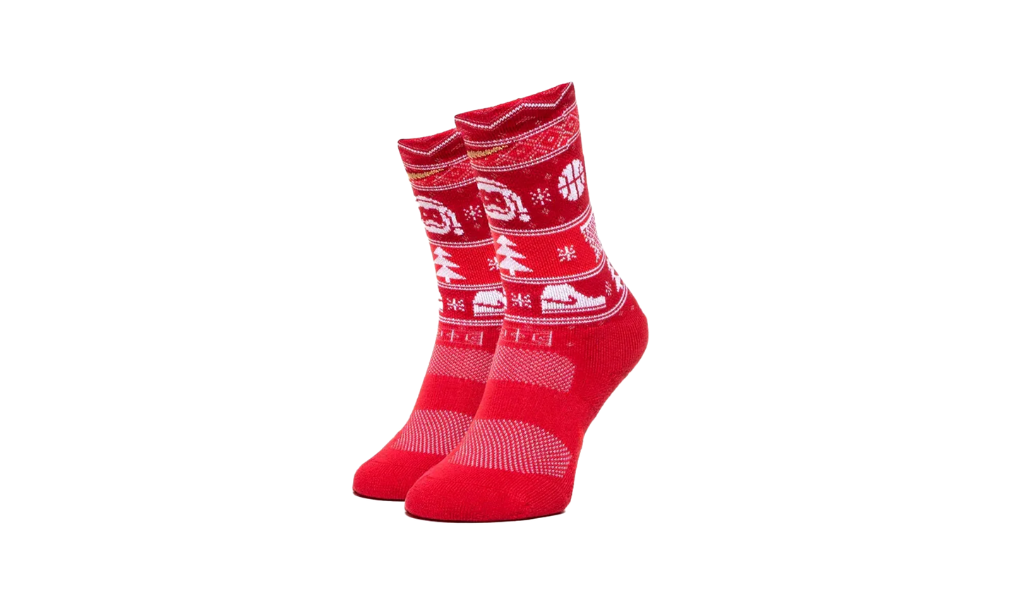 ELITE CHRISTMAS CREW SOCKS GYM "Red/White/Club Gold" SX7866 687