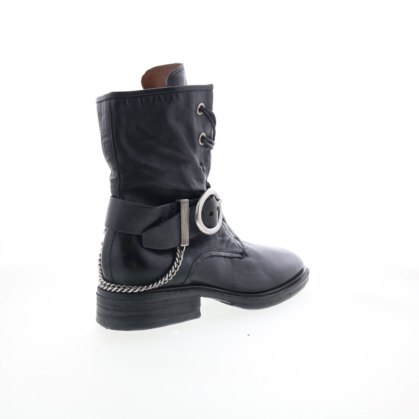 Faust Womens Black Leather Zipper Casual Dress Boots