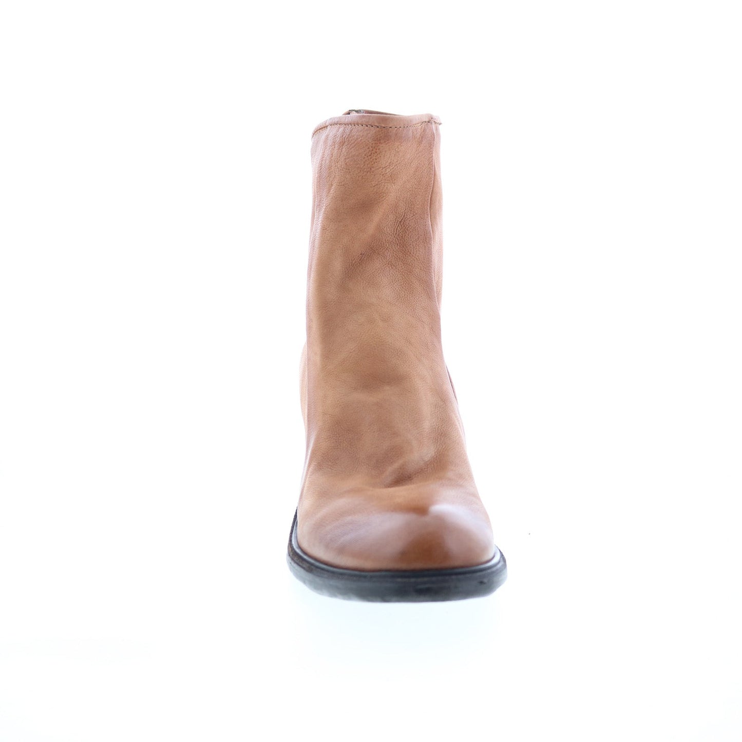 Jase Womens Brown Leather Zipper Ankle & Booties Boots