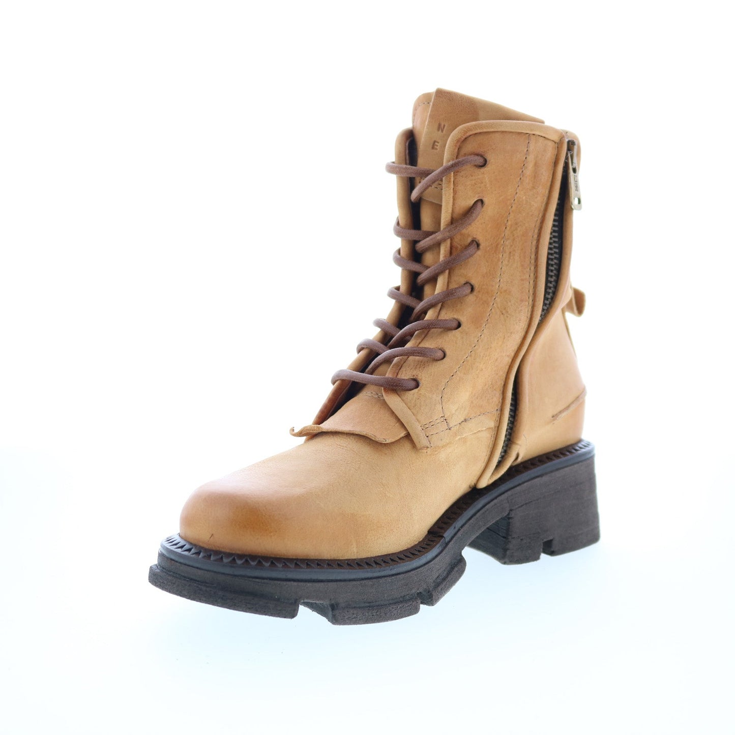 Lukie Womens Brown Leather Lace Up Casual Dress Boots