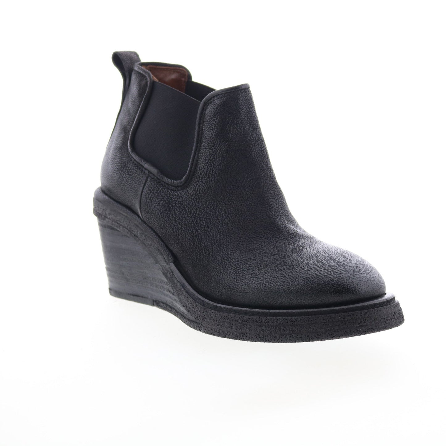 Talen Womens Black Leather Slip On Ankle & Booties Boots