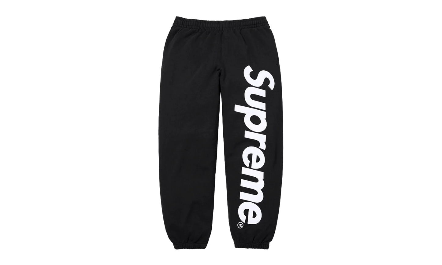 Satin Appliqué Sweatpant "SS26 - Black" SU27515